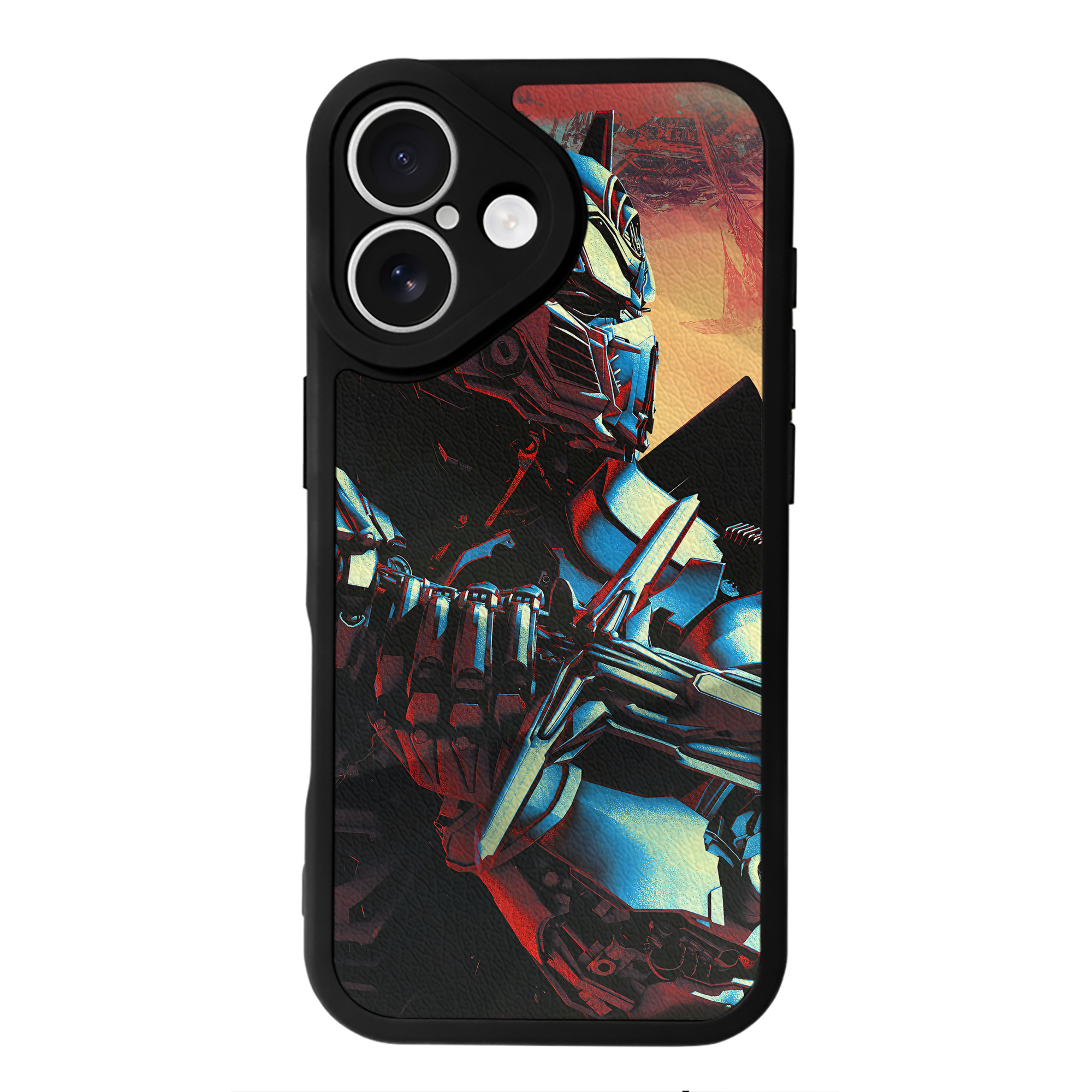 （画像用） Transformers トランスフォーマー 【iPhone 16シリーズ対応】シリコンスマホケース（レザー調） 材質：シリコン
